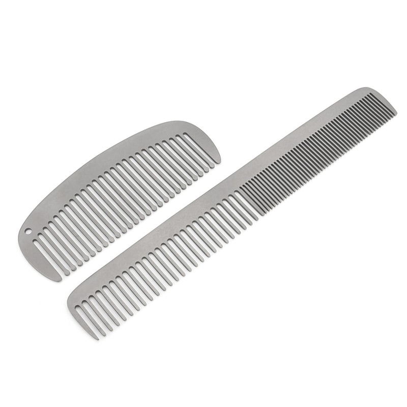 Titanium Alloy Comb Lightweight EDC Comb Outdoor Camping Tool For Travel And Survival 0