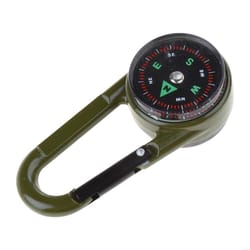 all in one multifunctional carabiner compass thermometer keychain outdoor survival clip