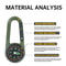Mini Survival Compass Thermometer Keychain for Hiking and Camping Gear