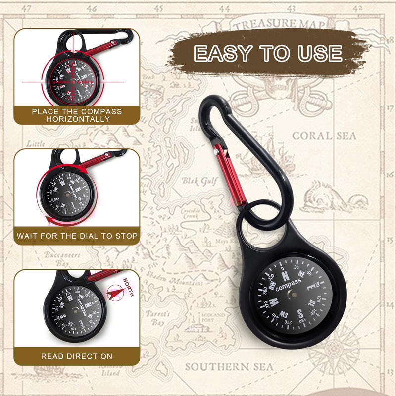 Portable Waterproof Pocket Compass for Hiking Camping Survival Navigation