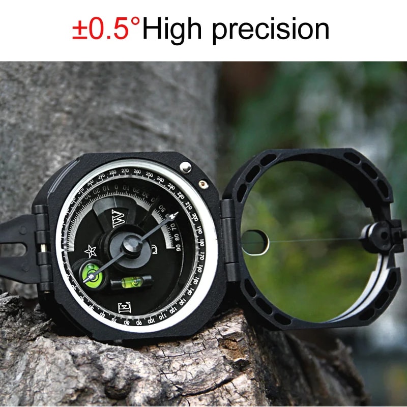 Precision Geological Compass for Hiking and Surveying Lightweight Outdoor Survival Compass