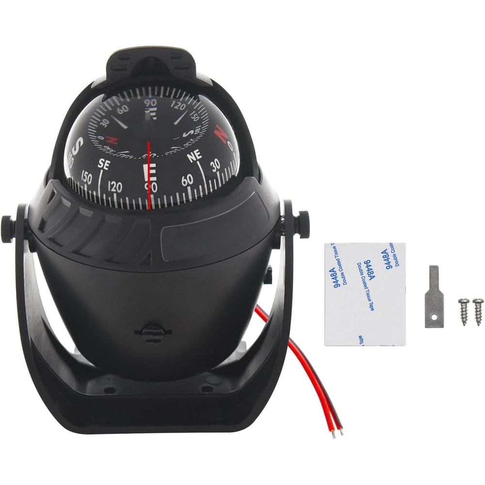 Adjustable Magnetic Vehicle Compass Ball for Cars Boats and Marine Navigation