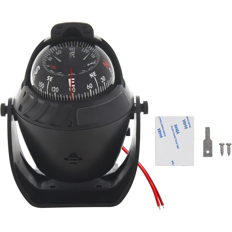Adjustable Magnetic Vehicle Compass Ball for Cars Boats and Marine Navigation