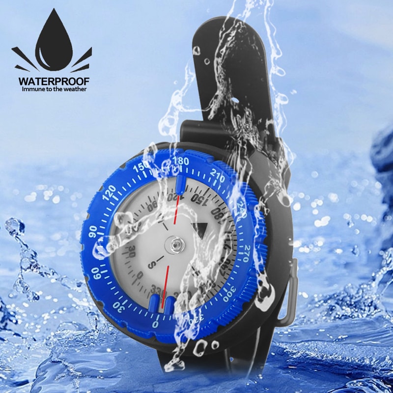 Professional Diving Compass Waterproof Luminous Scuba Navigation Wrist Compass