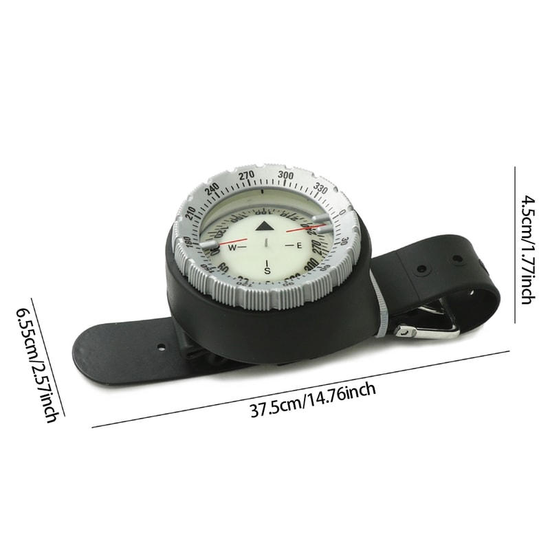 Professional Diving Compass Waterproof Luminous Scuba Navigation Wrist Compass