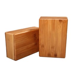 natural bamboo yoga block non slip fitness support brick for balance stretching and strength training