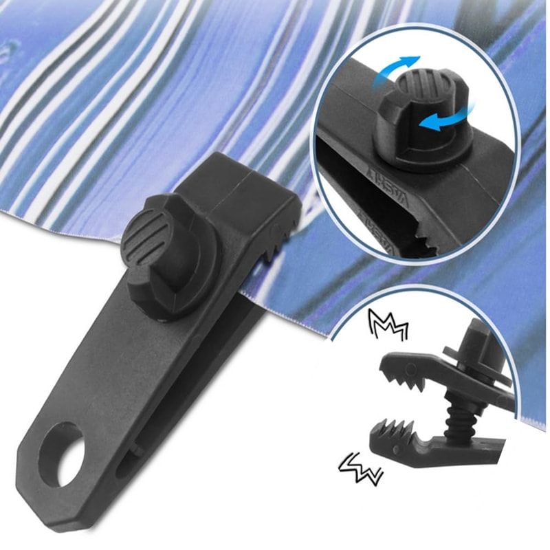 Heavy Duty Tarp Clips Lock Grip Clamps For Secure Tent And Canopy Fastening 0