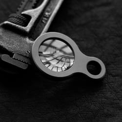 titanium alloy pocket magnifier for survival and edc outdoor tool