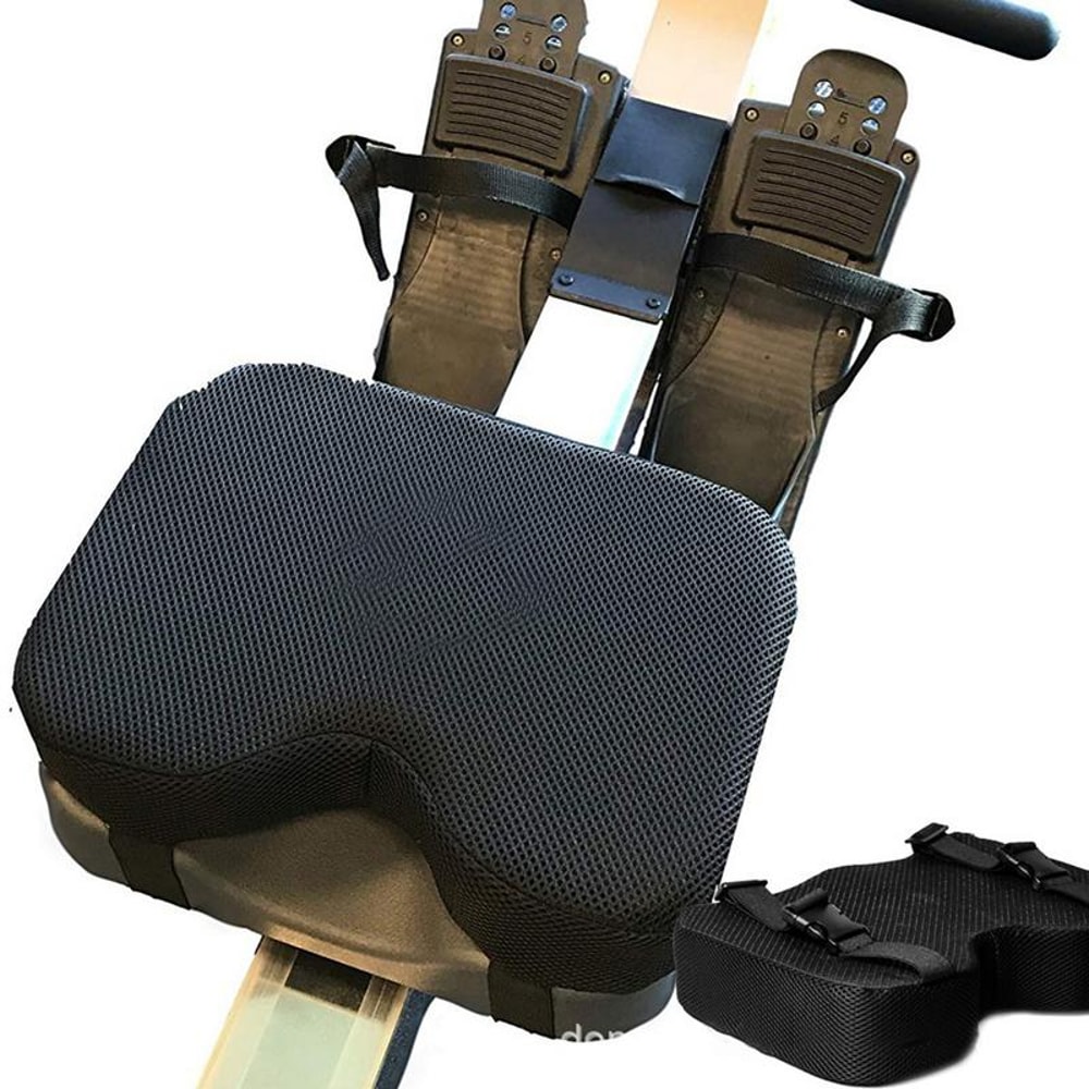 Ergonomic Memory Foam Rowing Machine Seat Cushion Non Slip Exercise Bike Seat Pad