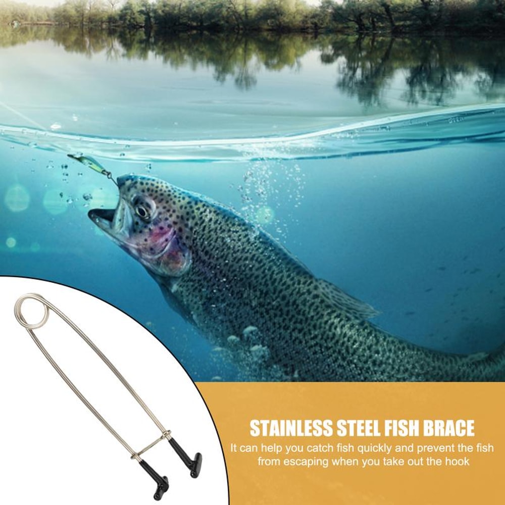 Stainless Steel Fish Mouth Opener Tool for Easy Hook Removal and Safe Catch Handling