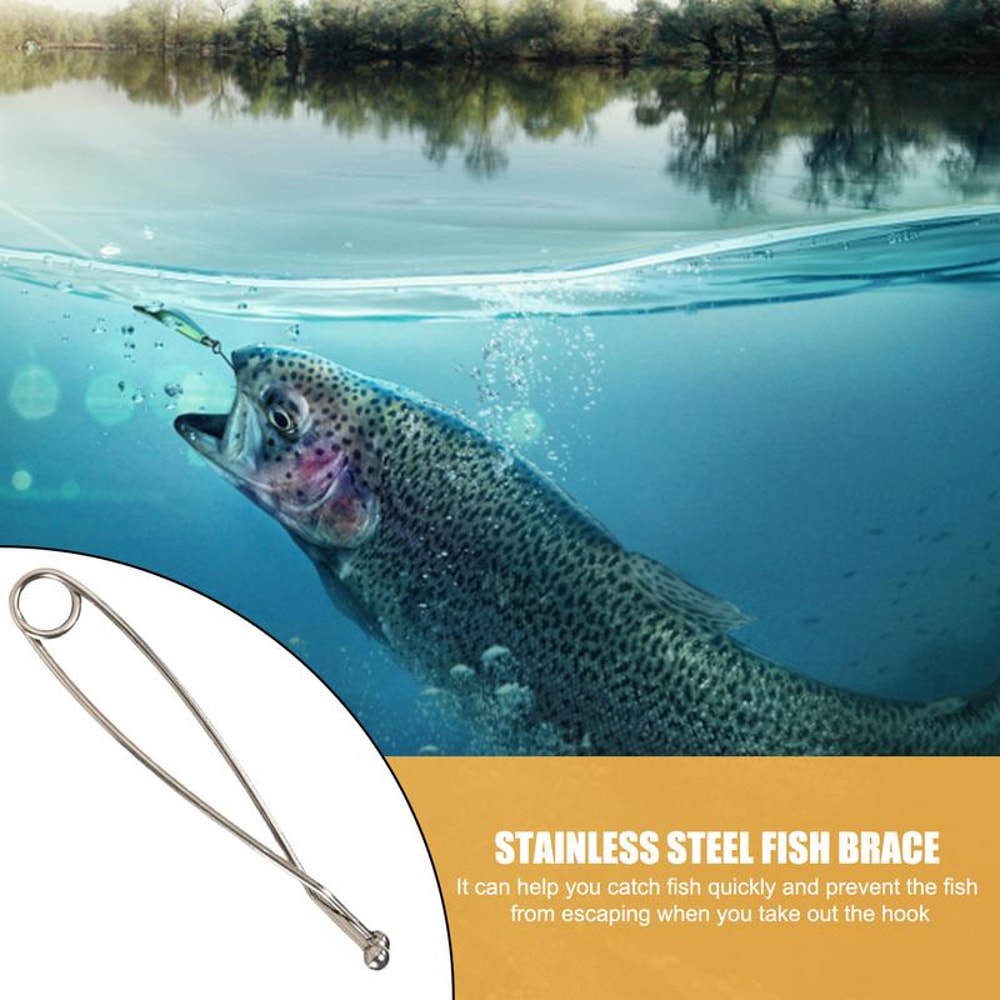 Stainless Steel Fish Mouth Opener Tool for Easy Hook Removal and Safe Catch Handling