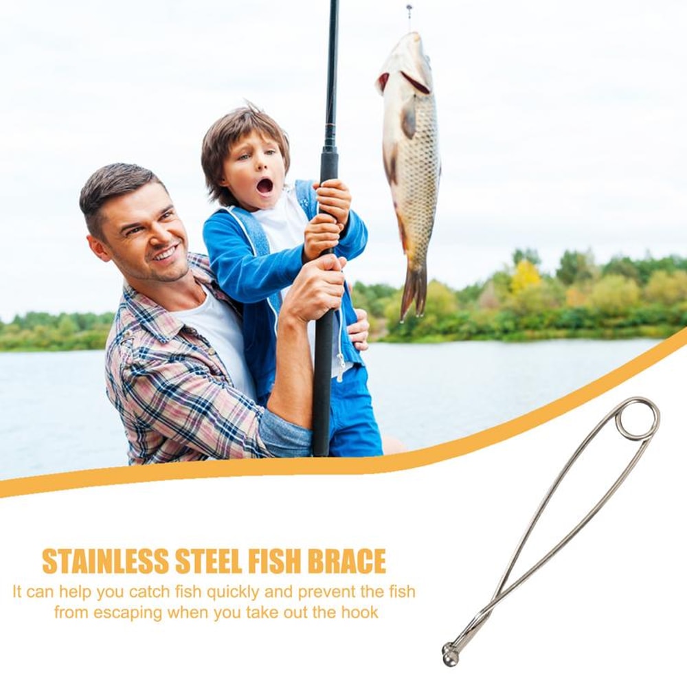 Stainless Steel Fish Mouth Opener Tool for Easy Hook Removal and Safe Catch Handling