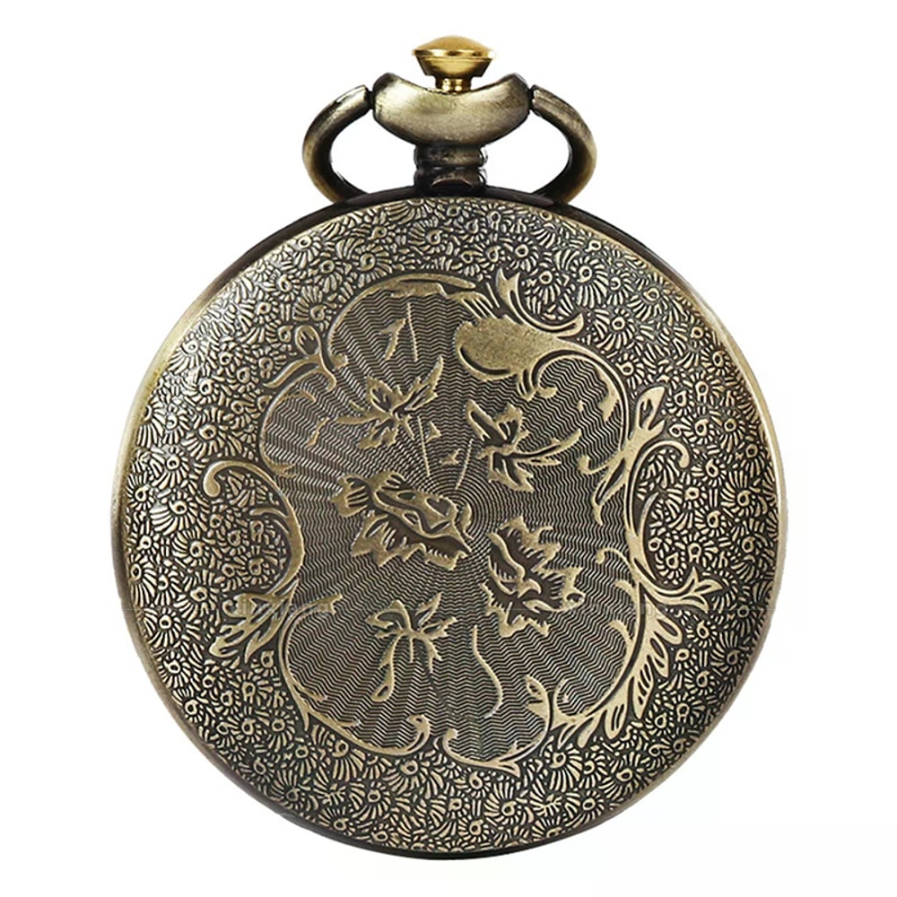 Vintage Bronze Pocket Watch Style Compass for Hiking Camping Navigation