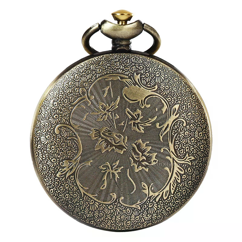Vintage Bronze Pocket Watch Style Compass for Hiking Camping Navigation