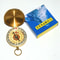 Vintage Brass Pocket Compass Luminous Outdoor Hiking Navigation Tool With Cover 0
