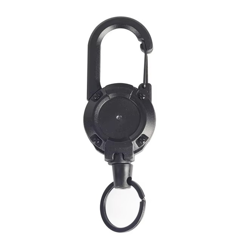 Heavy Duty Retractable Keychain With Steel Wire Reel And Carabiner Clip 7