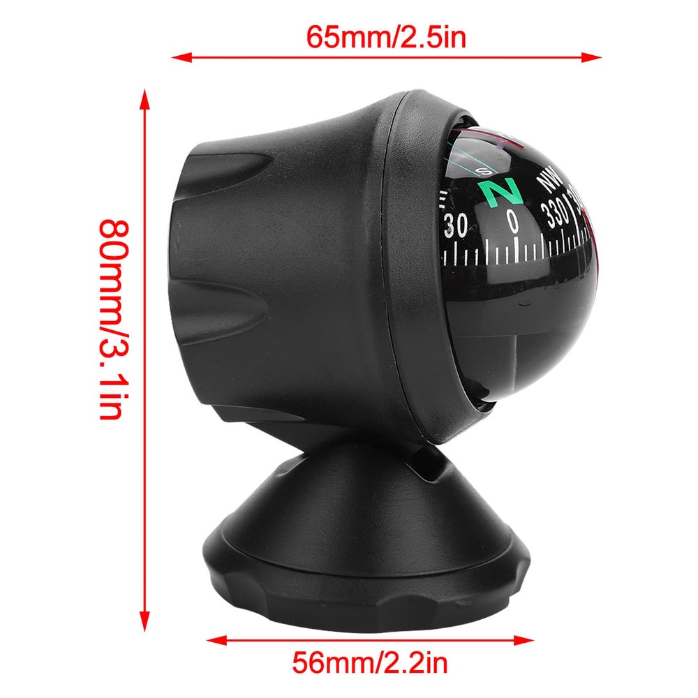 Waterproof Car Compass Ball with Suction Mount for Accurate Navigation