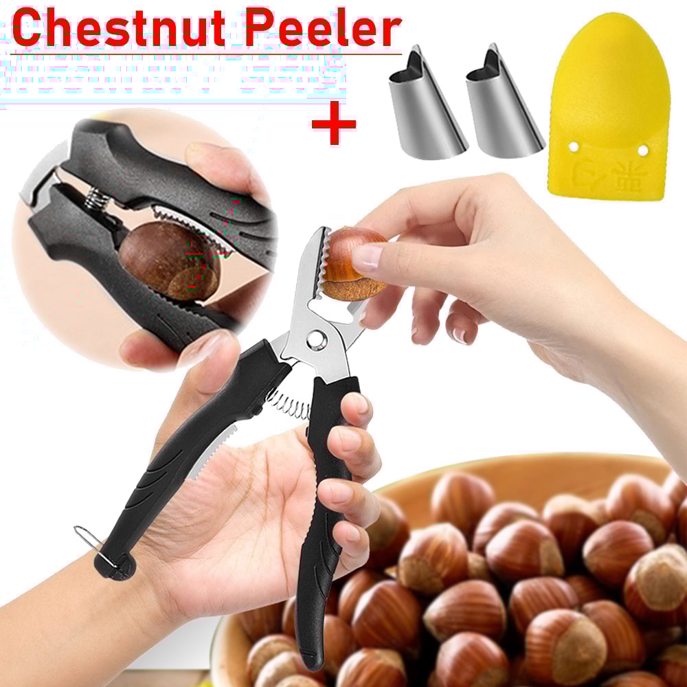 Stainless Steel Chestnut Cutter Tool With Precision Blade Nut Peeler 0