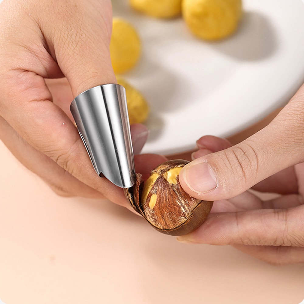 Stainless Steel Chestnut Cutter Tool With Precision Blade Nut Peeler 3