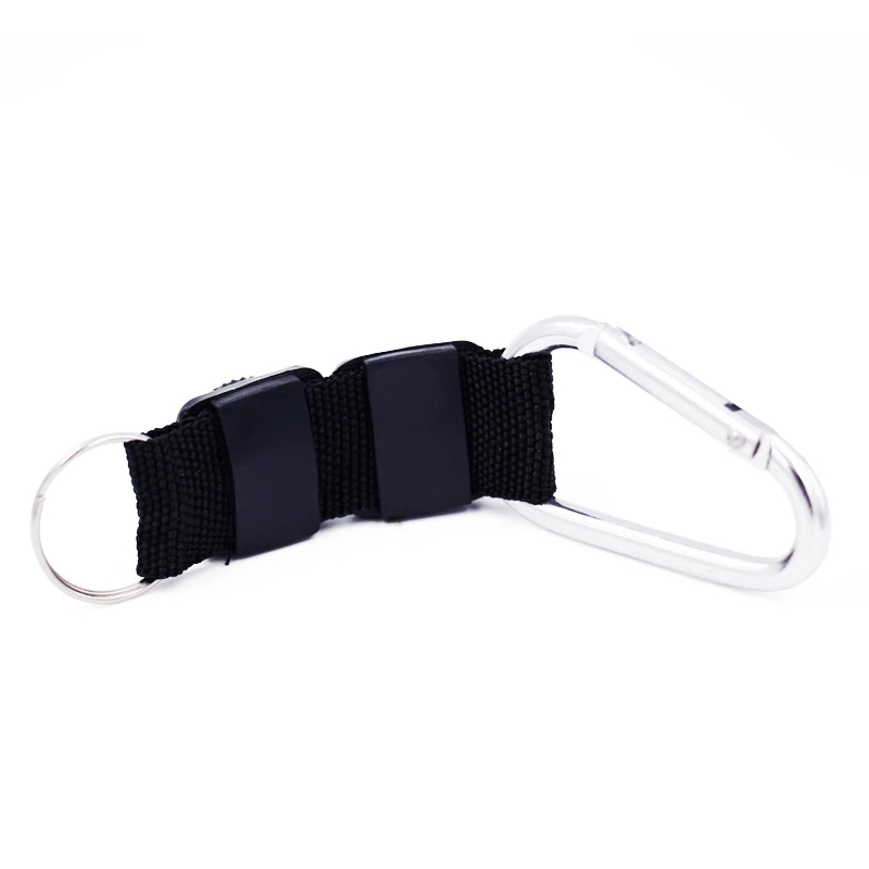 Multi Function Outdoor Survival Carabiner with Compass and Thermometer Clip