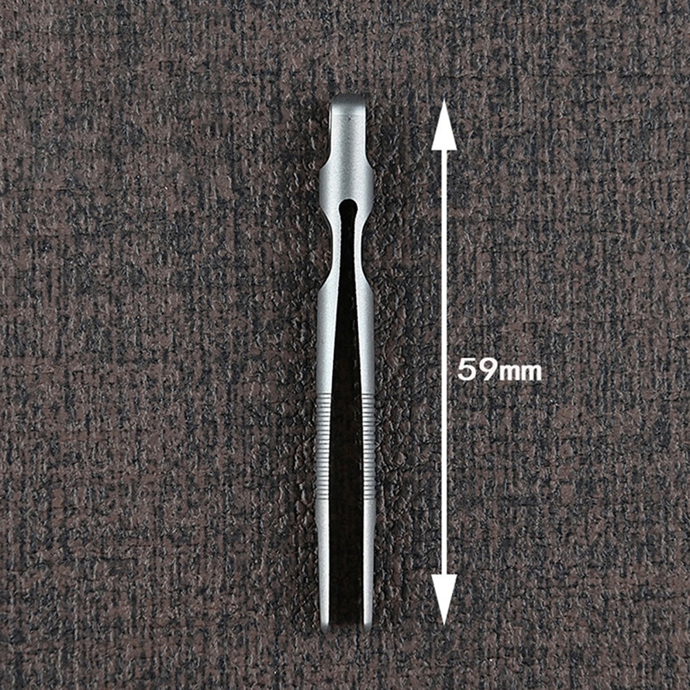 Portable Titanium Tweezers Keychain Clip Durable Mini Precision Tool for Outdoor and EDC Use