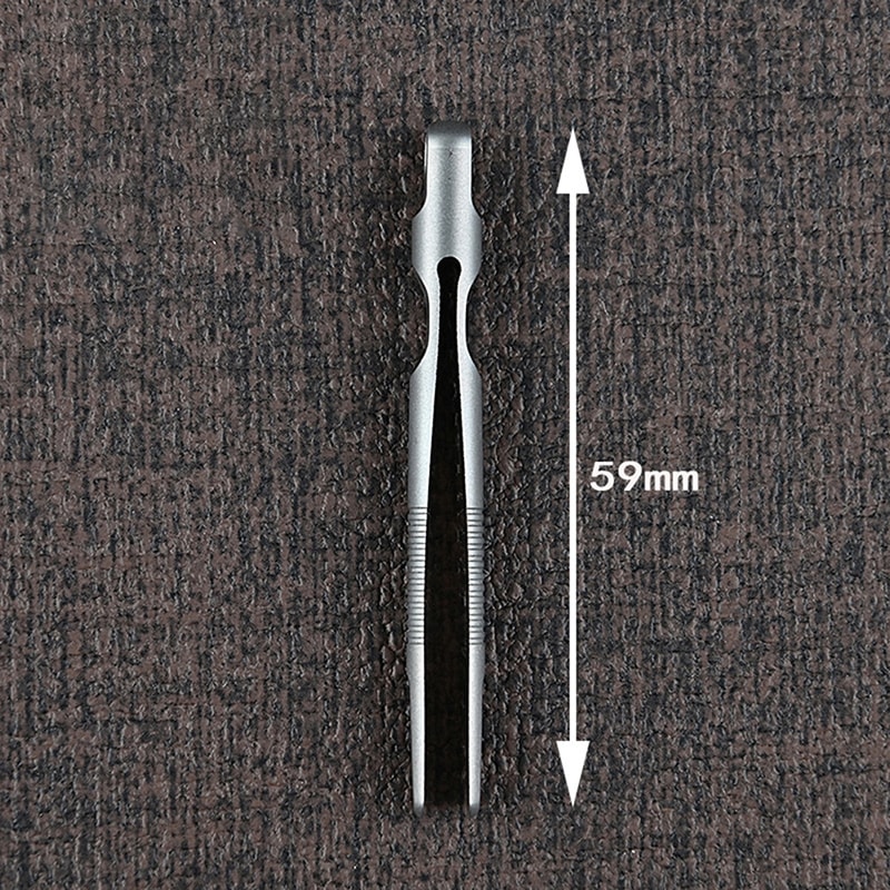 Portable Titanium Tweezers Keychain Clip Durable Mini Precision Tool for Outdoor and EDC Use
