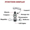 Outdoor Survival Whistle with Compass Thermometer and Carabiner Clip
