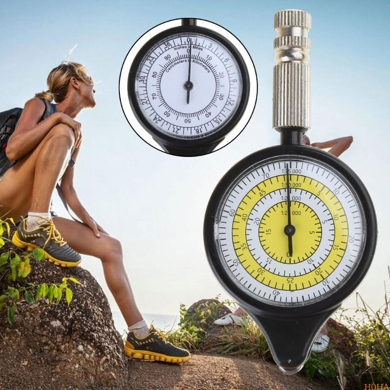 Portable Map Distance Measuring Wheel Curvimeter Odometer Tool for Hiking Navigation