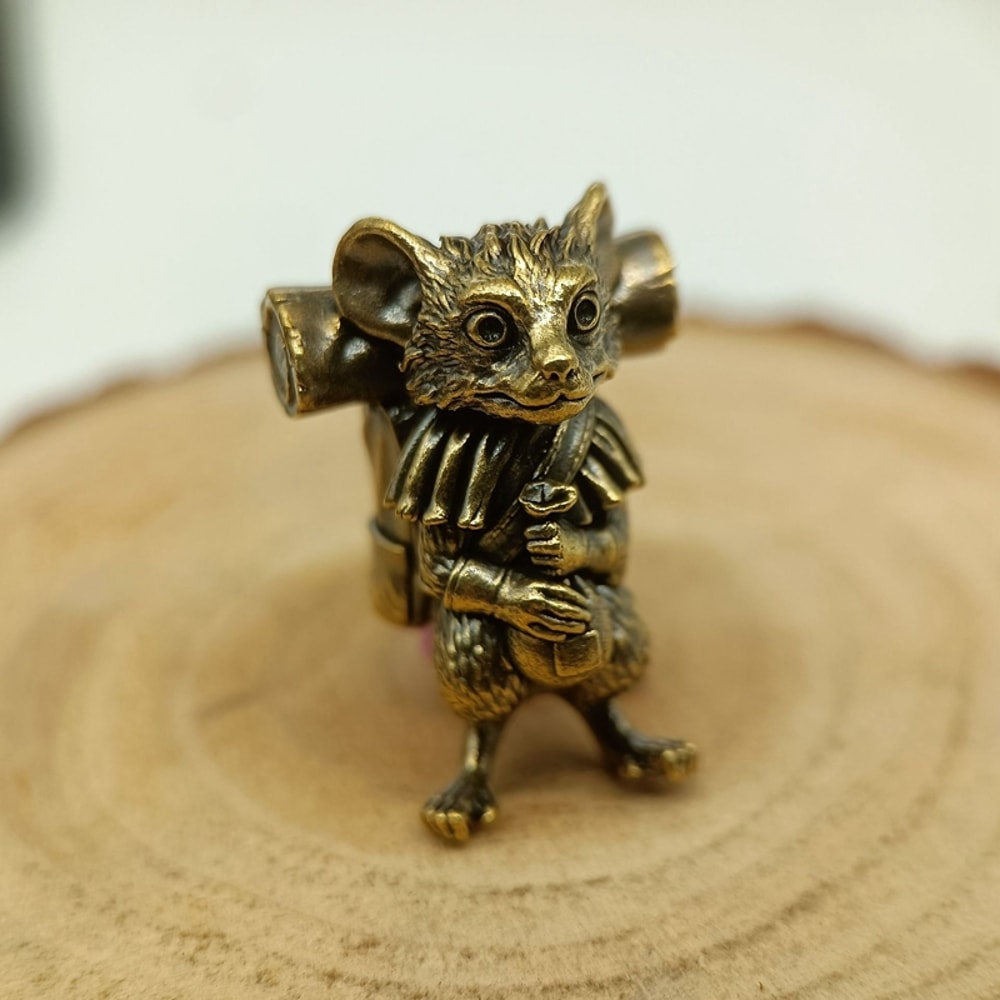 Brass Rat EDC Bead for Paracord Lanyard Knife Keychain Pendant