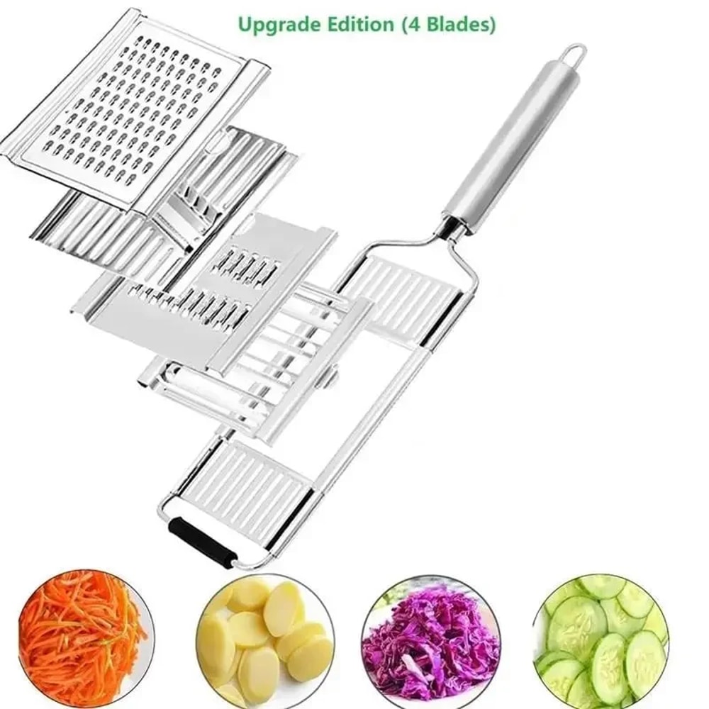 Multi Blade Vegetable Slicer Stainless Steel Manual Kitchen Slicer Cutter Set