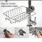 Stainless Steel Sink Organizer Rack with Faucet Holder and Detachable Drain Shelf