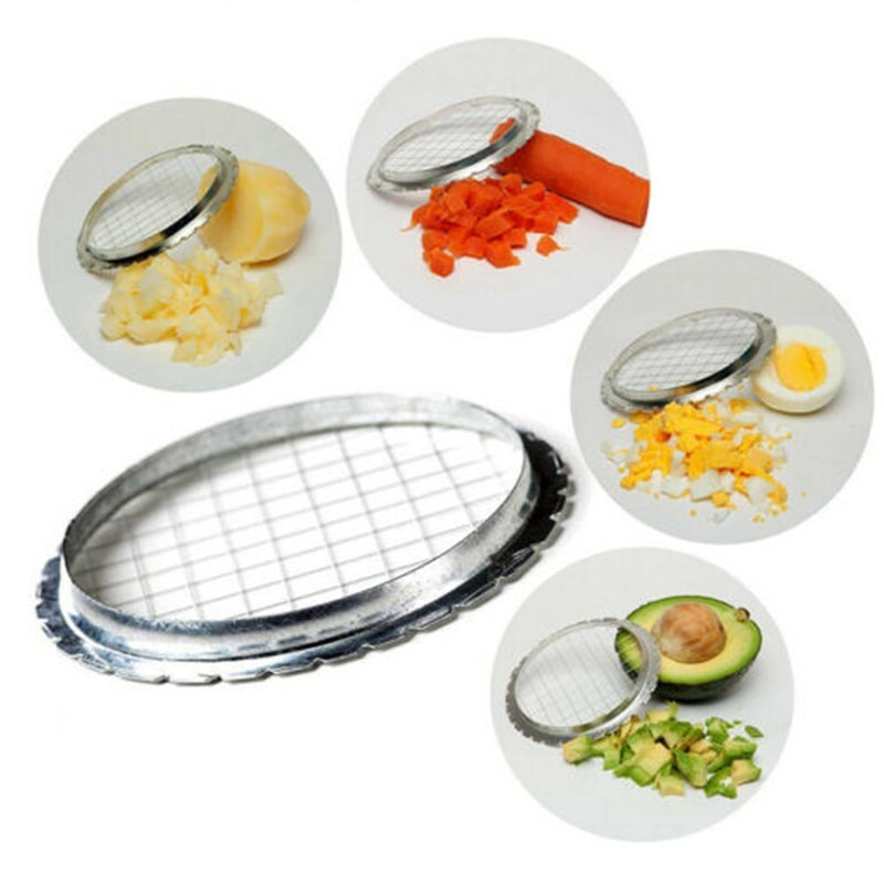 High Efficiency Stainless Steel Potato Masher and Egg Slicer Kitchen Press Tool