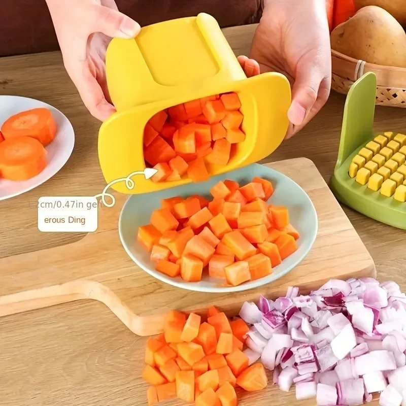 Multifunctional Vegetable Chopper Manual Onion Dicer French Fries Cutter