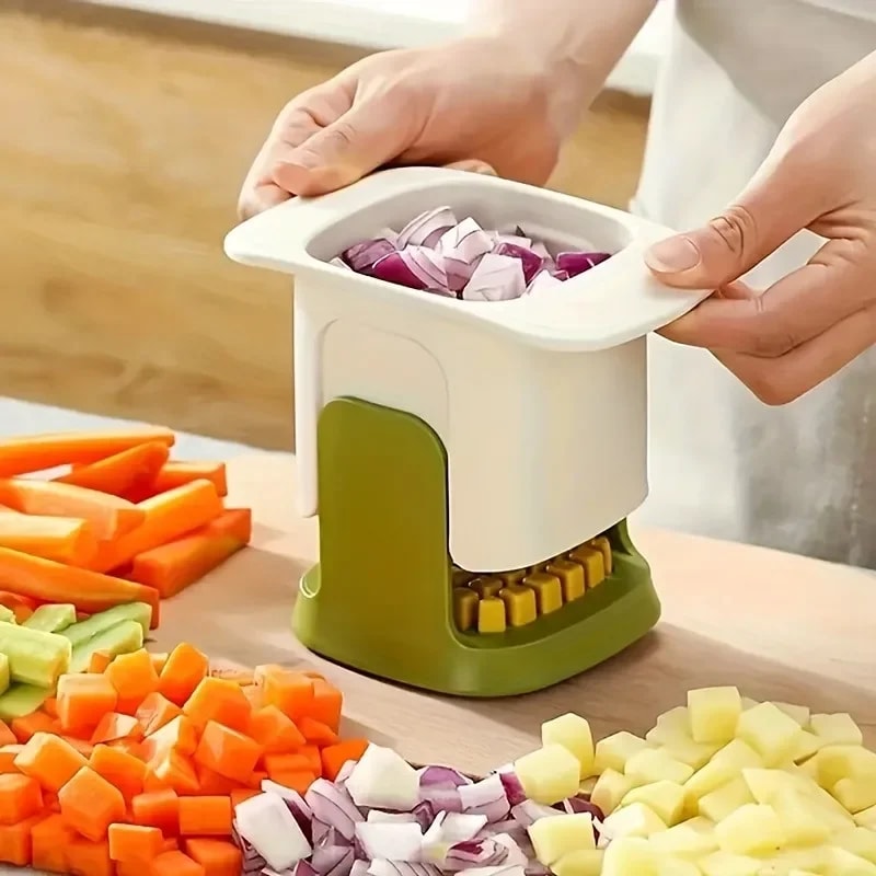 Multifunctional Vegetable Chopper Manual Onion Dicer French Fries Cutter
