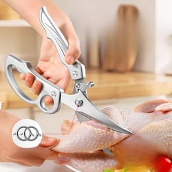 high-precision kitchen shears for bones and seafood with ergonomic grip
