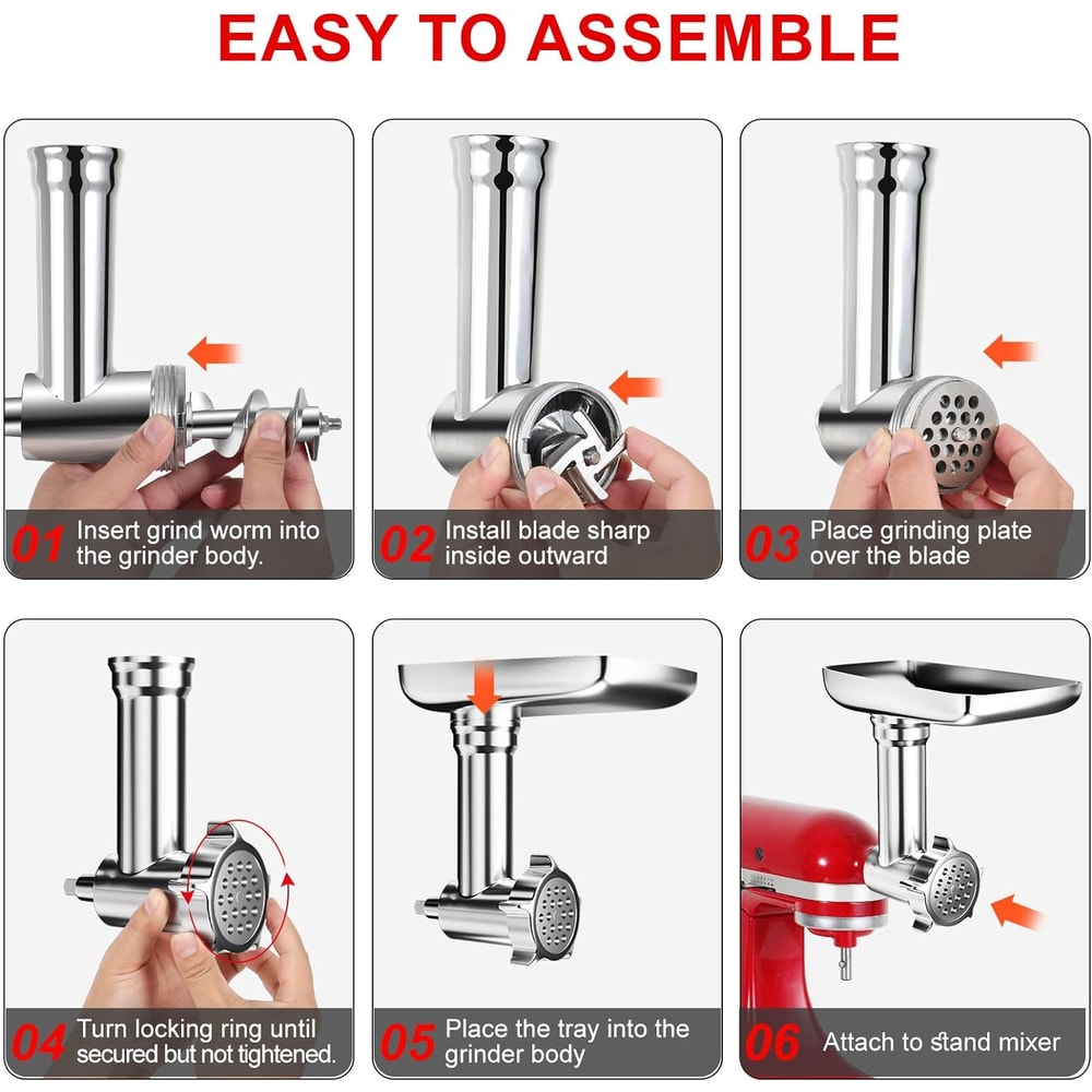 High Performance Meat Grinder Attachment for KitchenAid and Cuisinart Stand Mixers