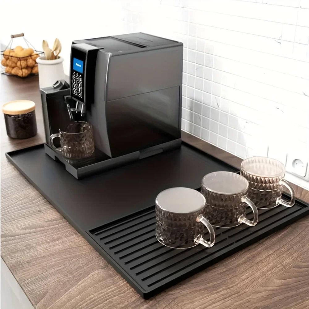Silicone Coffee Mat Non Slip Espresso Machine Mat Heat Resistant Coffee Bar Protector