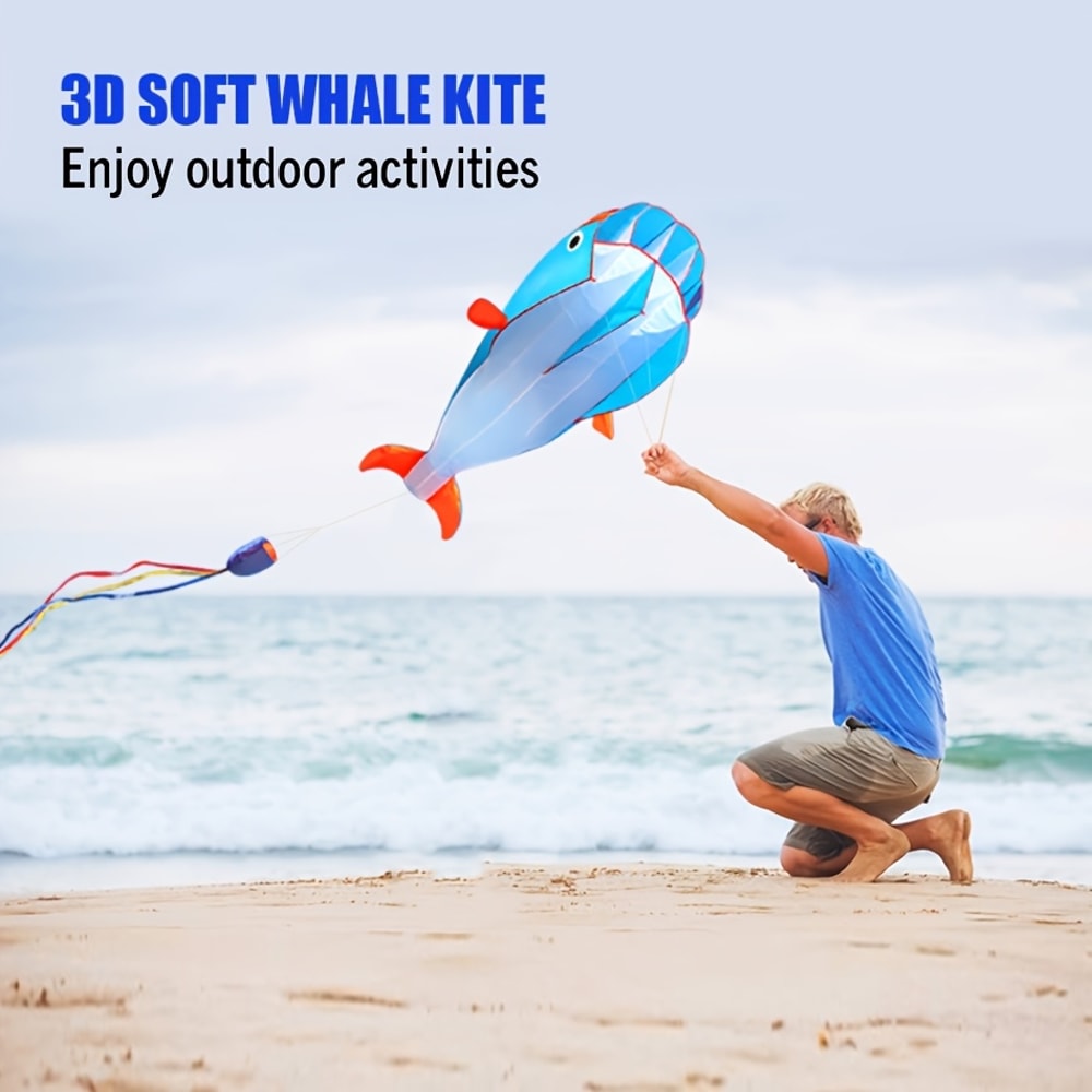 High Flying Beach Kite Toy for Kids and Adults Easy Fly Durable Outdoor Kite with Storage Bag