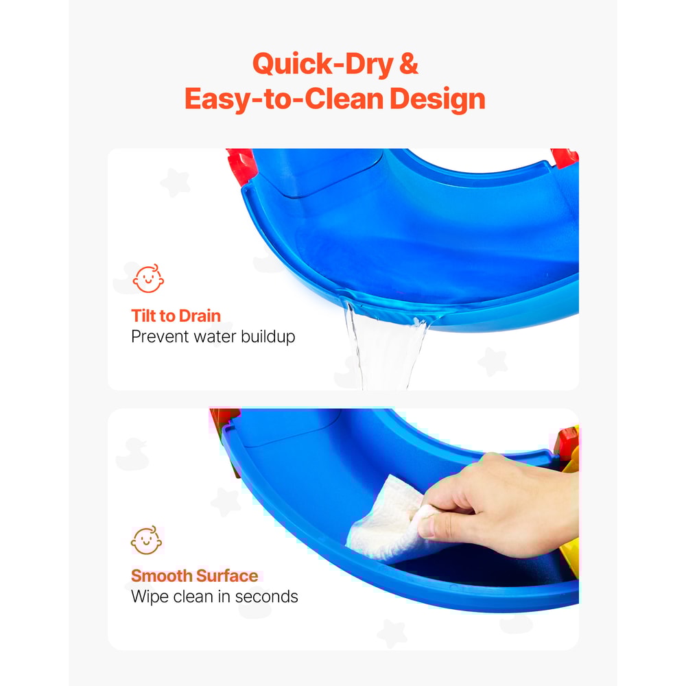 Kids Water Play Table Outdoor Splash Park with Accessories Summer Sensory Activity Toy