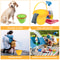 Foldable Silicone Kids Beach Toys Set with Collapsible Bucket Travel Sand Play Kit