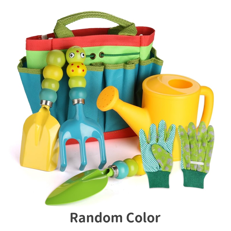 Kids Gardening Tools Set With Watering Can Outdoor Play Garden Toys For Children 1