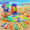 Kids Beach Sand Toy Set Bucket And Shovel Kit With Dinosaur Molds For Creative Play 0