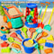 Kids Beach Sand Toy Set Bucket And Shovel Kit With Dinosaur Molds For Creative Play 6