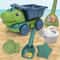 Kids Sand Play Wheelbarrow Set with Storage Durable Beach Sandbox Toy Kit