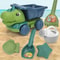 Kids Sand Play Wheelbarrow Set with Storage Durable Beach Sandbox Toy Kit