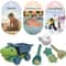 Kids Sand Play Wheelbarrow Set with Storage Durable Beach Sandbox Toy Kit