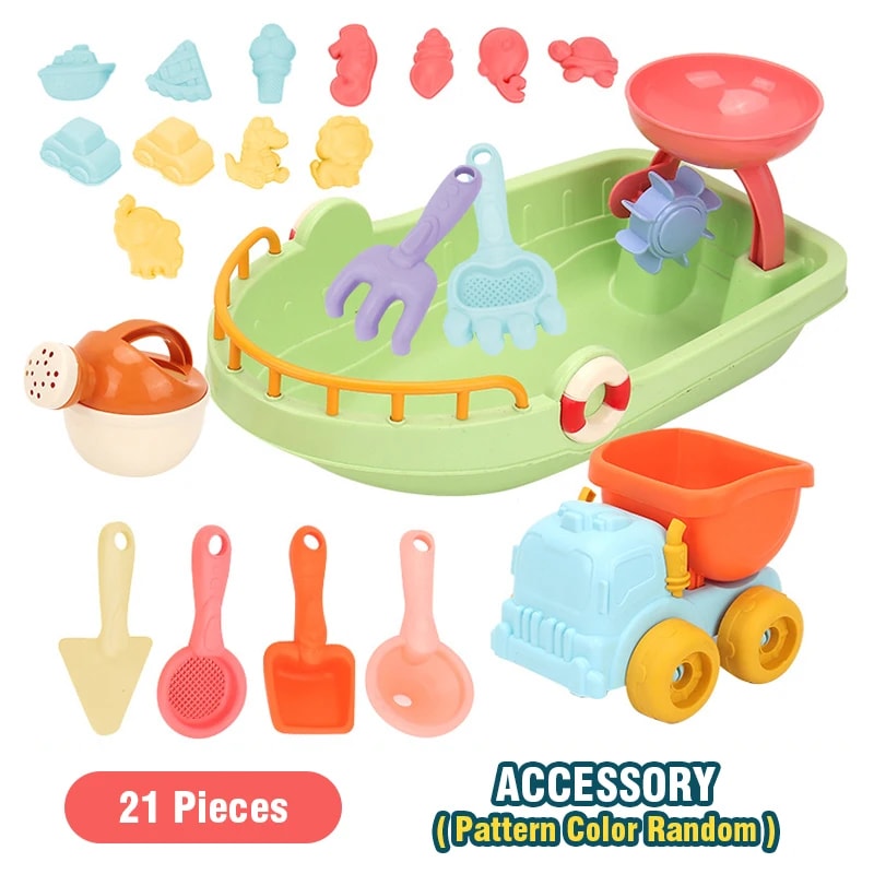 Kids Beach Sand Toy Set Bucket Shovel Kit For Outdoor Play And Summer Fun 3