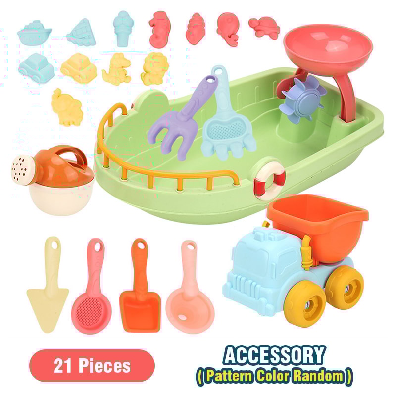 Kids Beach Sand Toy Set Bucket Shovel Kit For Outdoor Play And Summer Fun 5