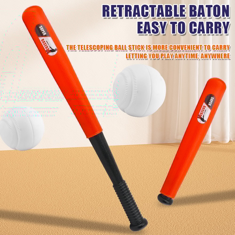 Kids Baseball Pitching Trainer Set with Foot Launcher Interactive Indoor Outdoor Sports Toy