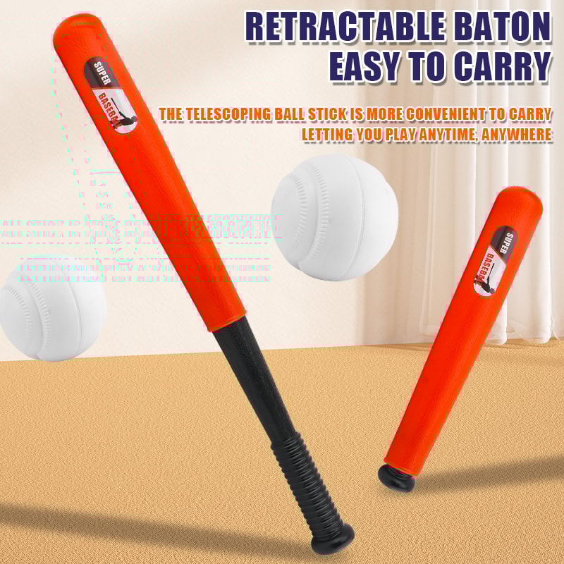 Kids Baseball Pitching Trainer Set with Foot Launcher Interactive Indoor Outdoor Sports Toy